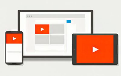адаптивне YouTube відео на комп'ютері, планшеті і смартфоні