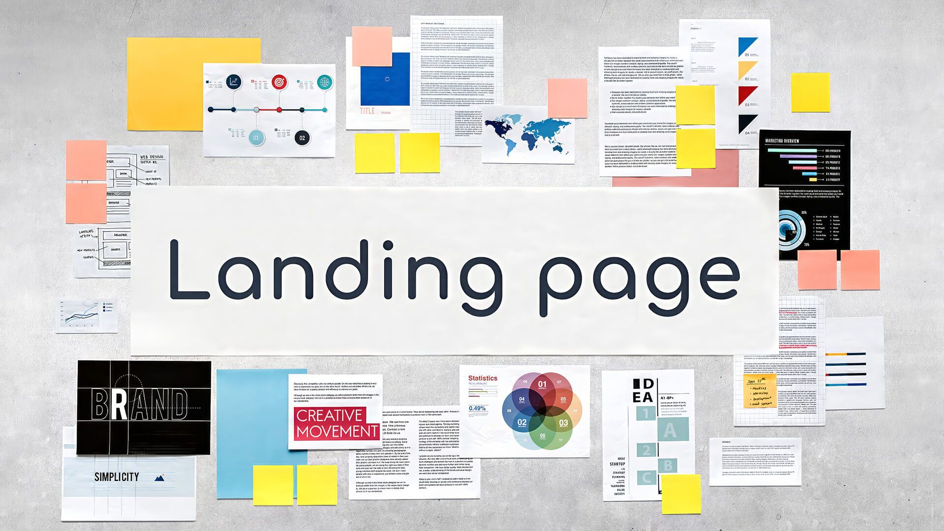 A landing page is a one-page site