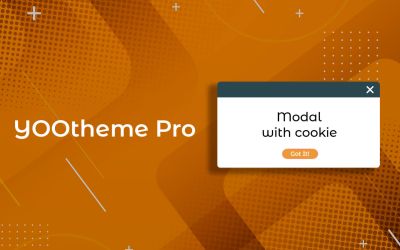 modal window in the YOOtheme Pro builder that works on cookies