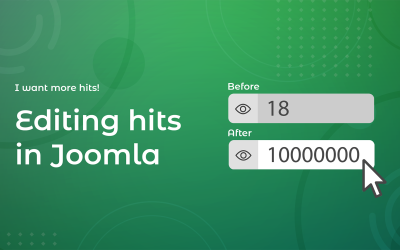 How to change the number of hits in Joomla