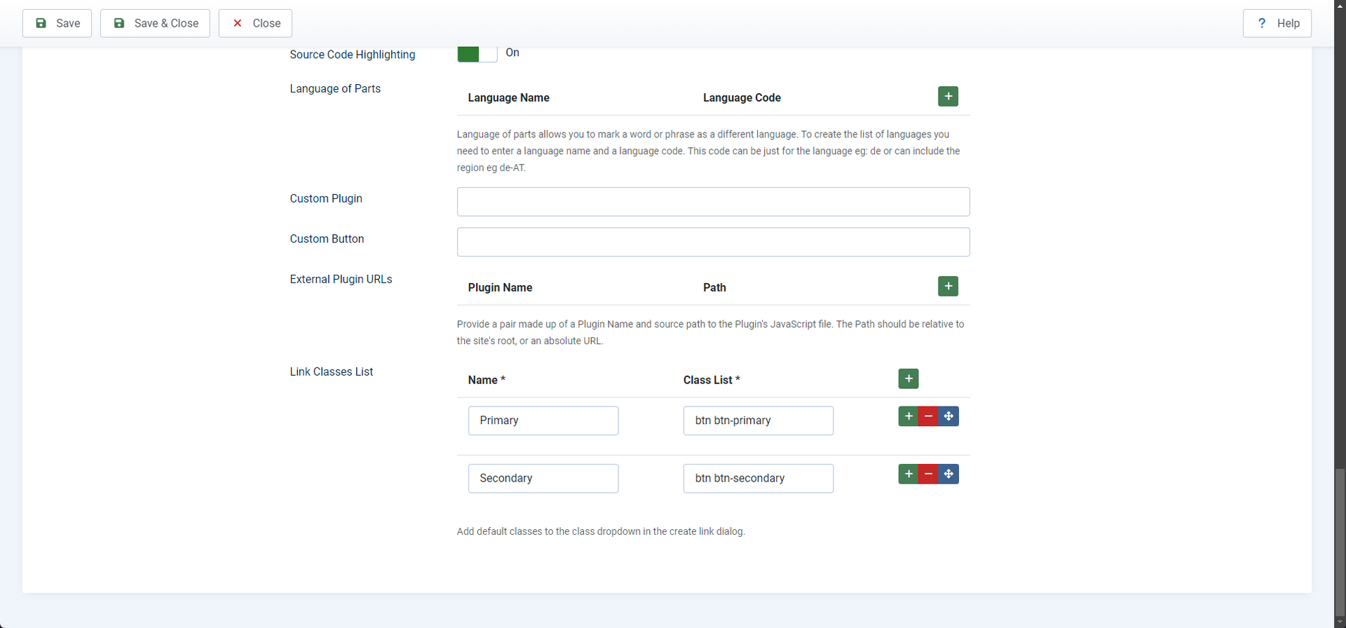 The process of creating your own classes in TinyMCE